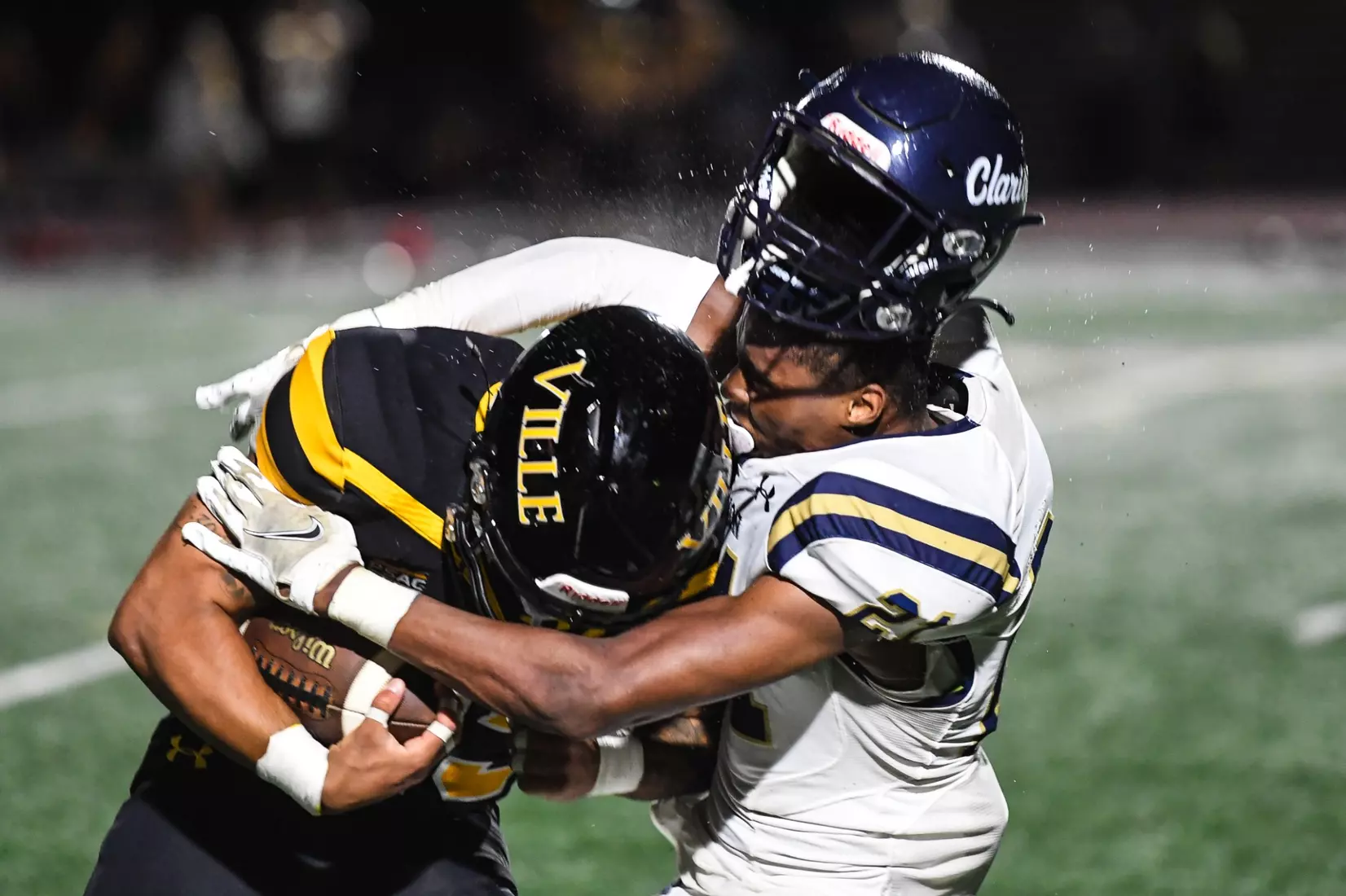 Millersville vs. Clarion football action at Biemesderfer Stadium in Millersville on Thursday, August 29, 2024. Mark Palczewski Photo.