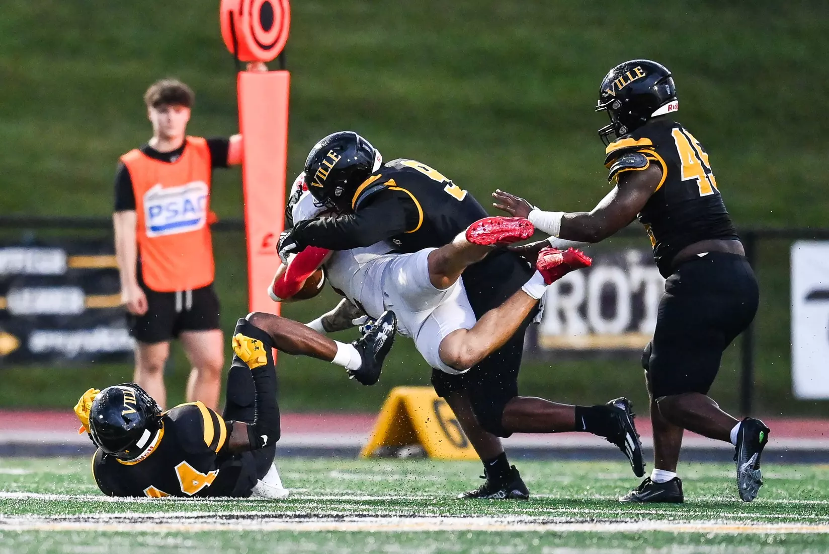 Millersville vs. Frostburg in NCAA Division II football action at Biemesderfer Stadium in Millersville on Thursday, September 4, 2025. Mark Palczewski Photo.