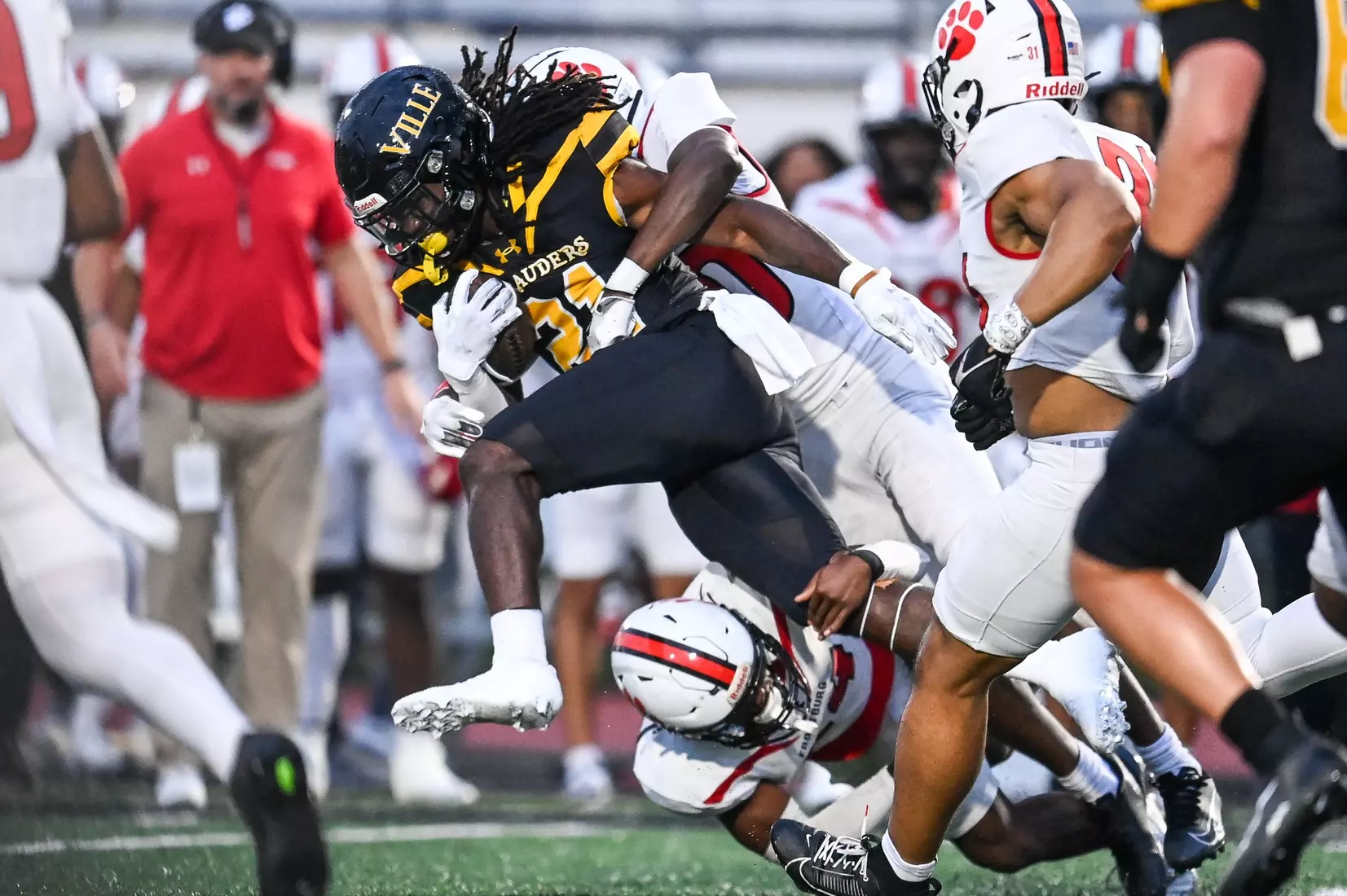 Millersville vs. Frostburg in NCAA Division II football action at Biemesderfer Stadium in Millersville on Thursday, September 4, 2025. Mark Palczewski Photo.