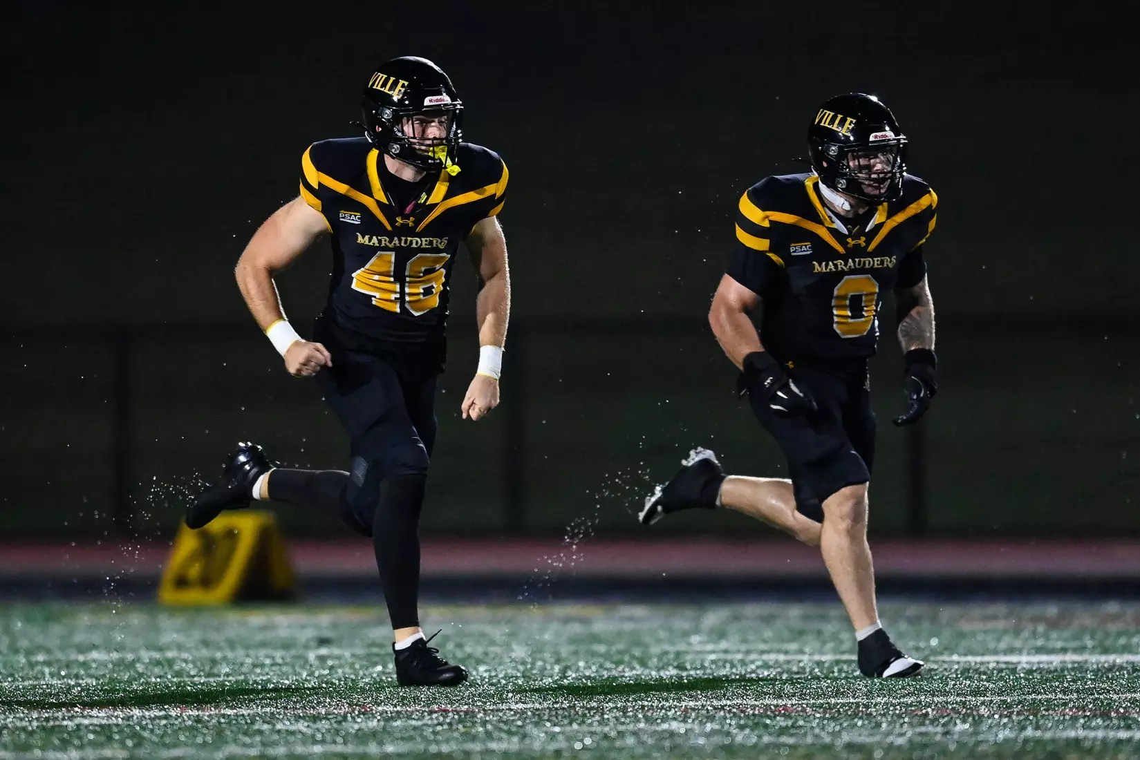Millersville vs. Frostburg in NCAA Division II football action at Biemesderfer Stadium in Millersville on Thursday, September 4, 2025. Mark Palczewski Photo.