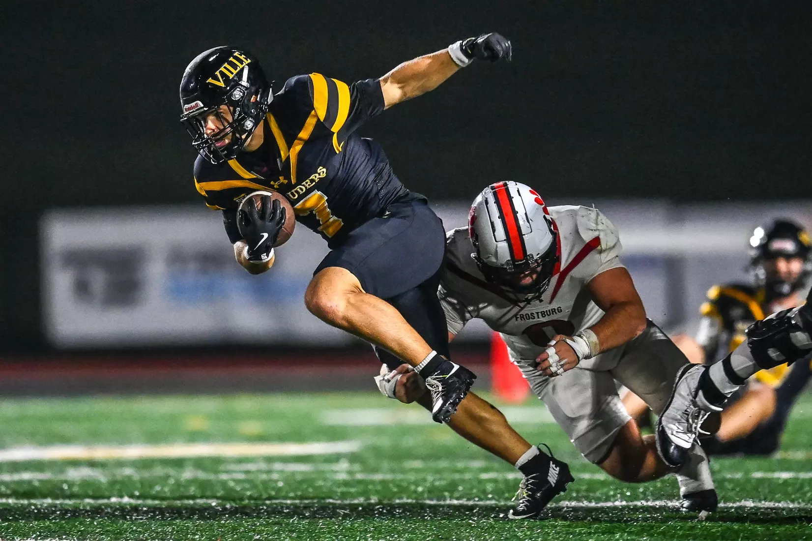 Millersville vs. Frostburg in NCAA Division II football action at Biemesderfer Stadium in Millersville on Thursday, September 4, 2025. Mark Palczewski Photo.