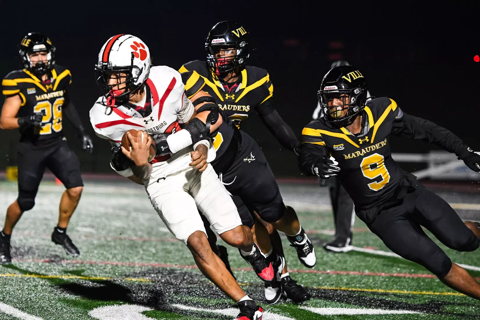 Millersville vs. Frostburg in NCAA Division II football action at Biemesderfer Stadium in Millersville on Thursday, September 4, 2025. Mark Palczewski Photo.