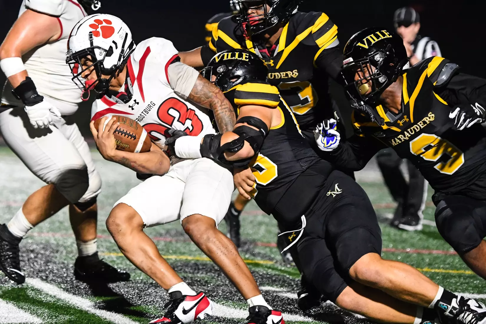 Millersville vs. Frostburg in NCAA Division II football action at Biemesderfer Stadium in Millersville on Thursday, September 4, 2025. Mark Palczewski Photo.