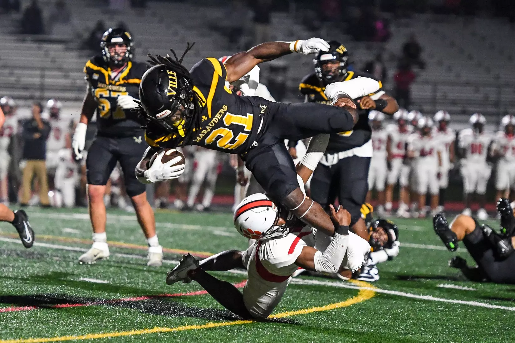 Millersville vs. Frostburg in NCAA Division II football action at Biemesderfer Stadium in Millersville on Thursday, September 4, 2025. Mark Palczewski Photo.