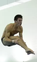 Freshman Garrett Nevels captured two wins in 1- and 3-meter diving