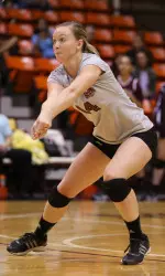 Ashley Mason has at least 18 digs in five consecutive matches