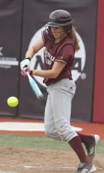Kirstin Cutter extended her hitting streak to four games with here two-hit outing.