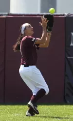 Lauren Eisenreich hit three doubles in the doubleheader.