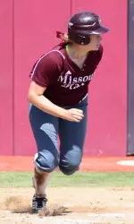Stacia Boeckstiegel tied the school record by being hit by a pitch for the 10th time this season