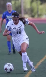Molly Huber hit the crossbar in the first half.