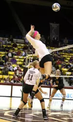 Andrea Beaty hit .667 with eight kills