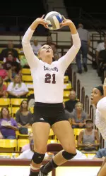 Kinsey McCarter served a career-high four aces