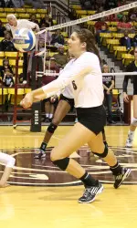 Lauren Boone had 8 kills, 18 assists and 11 digs