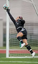 Jessica Perry leads all MVC keepers with 12 saves.