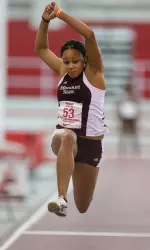 Freshman Daijha Heron finished fifth in both the long jump and triple jump.