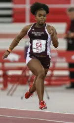 Shavonne Husbands placed fourth in the 200m dash while setting the fastest MSU time of the season.
