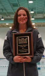 Lauren Pavel was named MVC Swimmer of the Year for the first time in her career