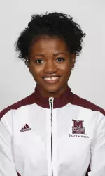 Marissa Kurtimah breaks the 60-meter dash school record after clocking in a time of 7.46 seconds at the Arkansas Invitational