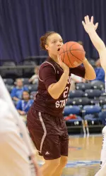Lexi Hughes scored 9 or her 14 points in the fourth quarter