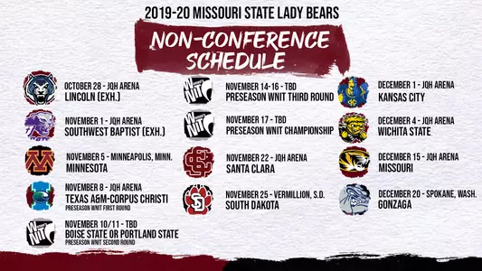 2019-20 WBB non-conference schedule