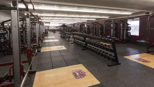 Plaster Stadium weight room