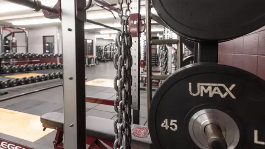 Plaster Stadium weight room