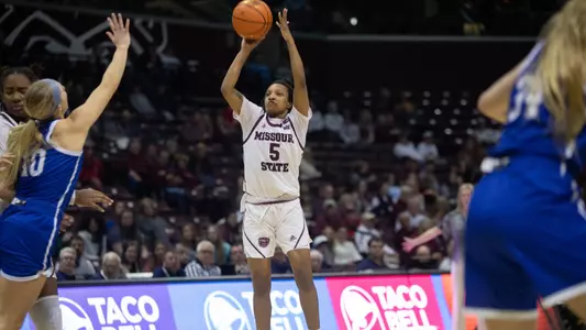 WBB vs Drake at Great Southern Bank Arena on January 28, 2023. Russ Bray/Missouri State University