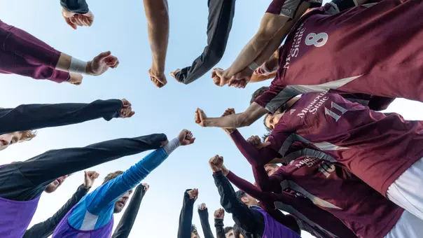 Men's Soccer Huddle