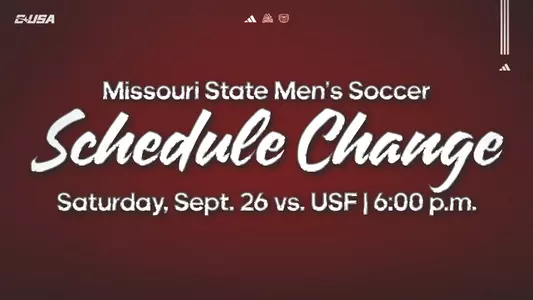 Men's Soccer vs. South Florida Schedule Change