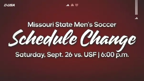Men's Soccer vs. South Florida Schedule Change