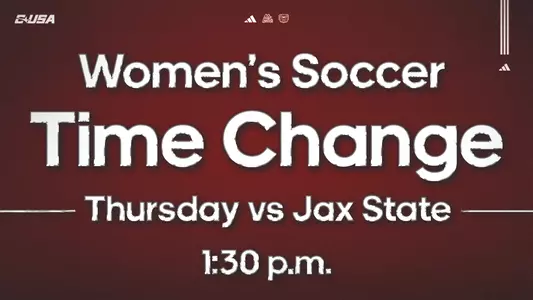 Women's soccer time change vs Jax State