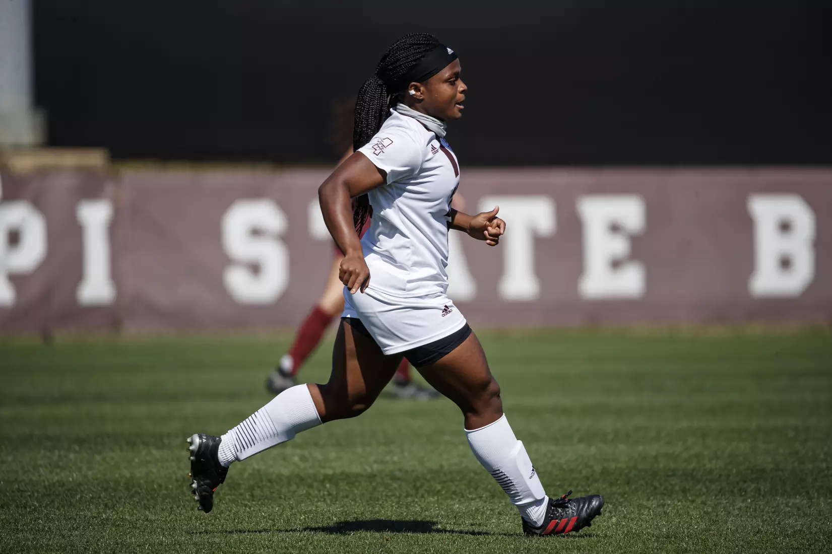 STARKVILLE, MS - March 20, 2021 - The Mississippi State Bulldogs take on Troy at the MSU Soccer Field in Starkville, MS. Photo By Chamberlain Smith
