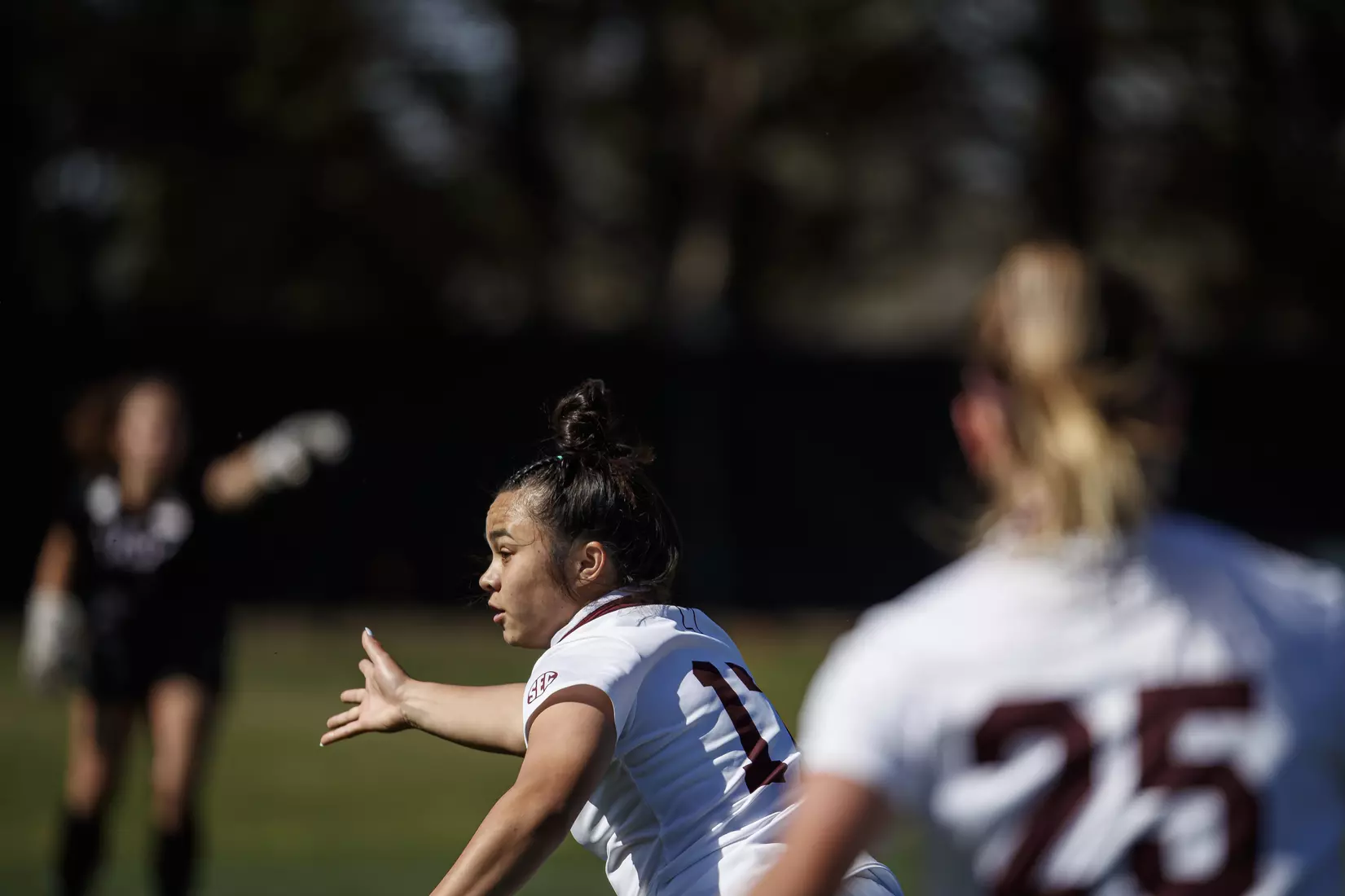 STARKVILLE, MS - March 20, 2021 - The Mississippi State Bulldogs take on Troy at the MSU Soccer Field in Starkville, MS. Photo By Chamberlain Smith