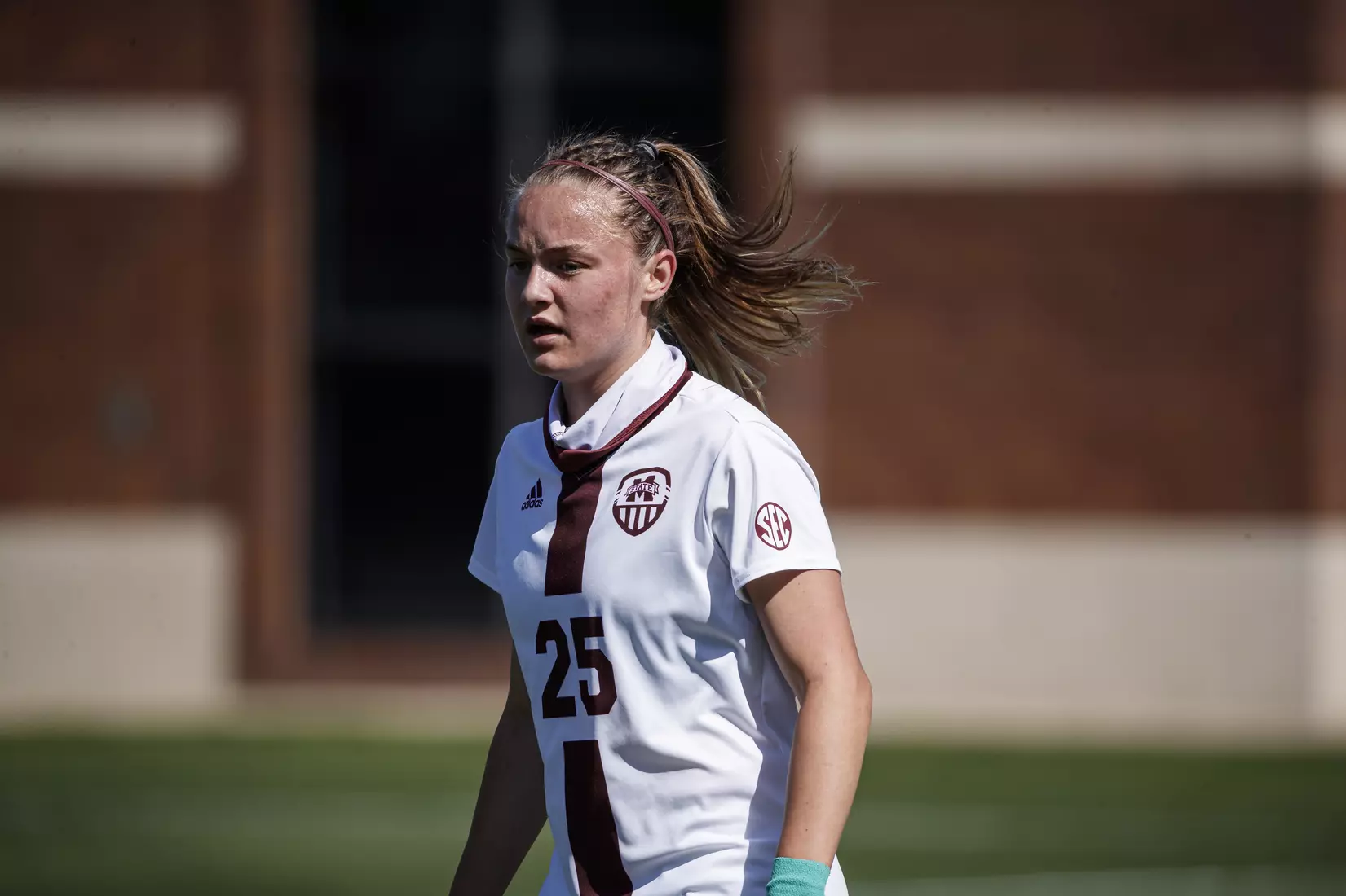STARKVILLE, MS - March 20, 2021 - The Mississippi State Bulldogs take on Troy at the MSU Soccer Field in Starkville, MS. Photo By Chamberlain Smith