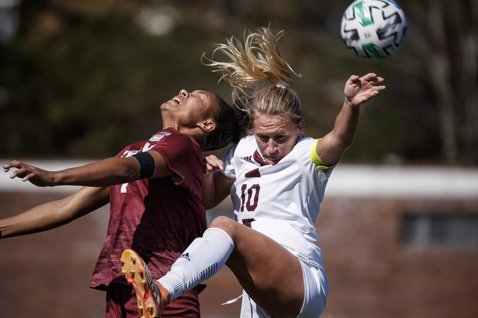 STARKVILLE, MS - March 20, 2021 - The Mississippi State Bulldogs take on Troy at the MSU Soccer Field in Starkville, MS. Photo By Chamberlain Smith