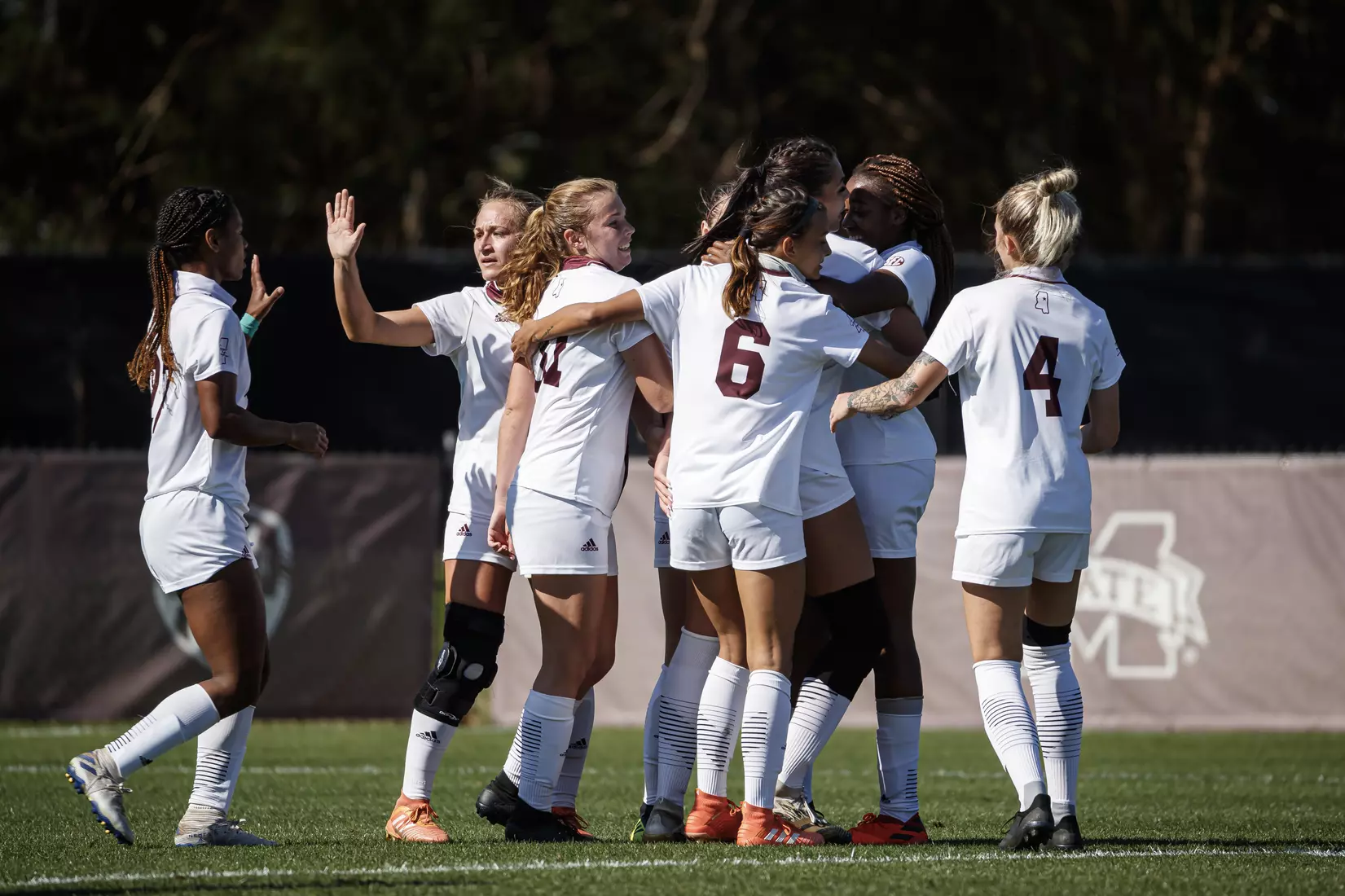 STARKVILLE, MS - March 20, 2021 - The Mississippi State Bulldogs take on Troy at the MSU Soccer Field in Starkville, MS. Photo By Chamberlain Smith