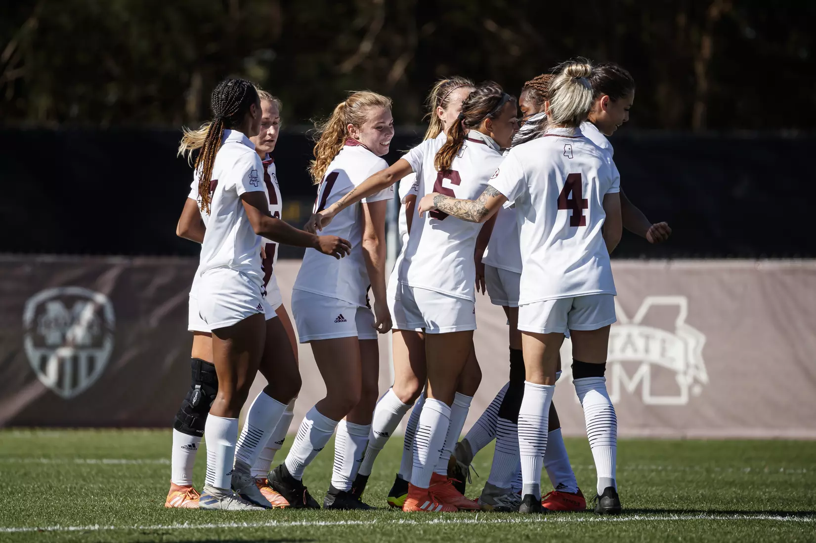 STARKVILLE, MS - March 20, 2021 - The Mississippi State Bulldogs take on Troy at the MSU Soccer Field in Starkville, MS. Photo By Chamberlain Smith