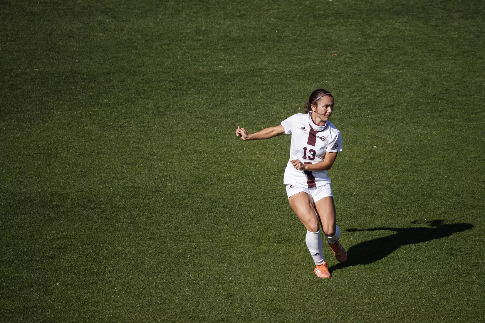STARKVILLE, MS - March 20, 2021 - The Mississippi State Bulldogs take on Troy at the MSU Soccer Field in Starkville, MS. Photo By Chamberlain Smith