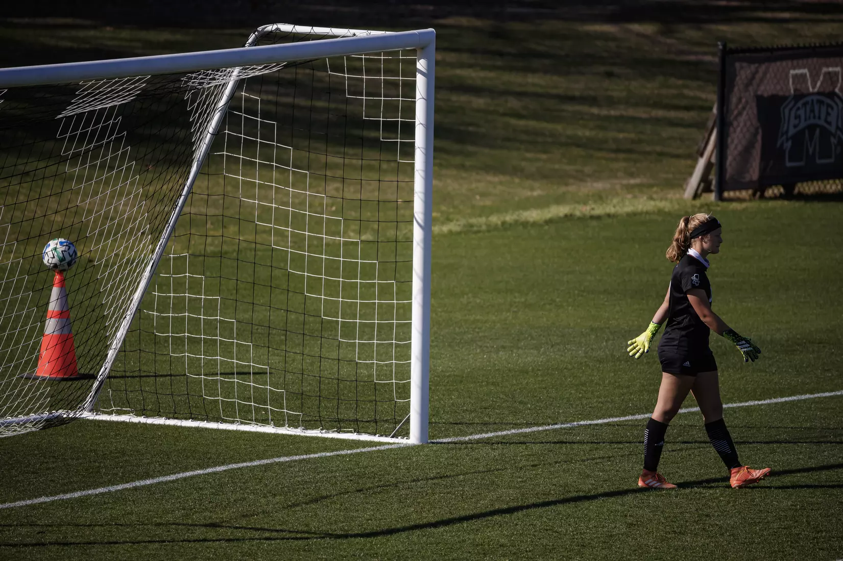 STARKVILLE, MS - March 20, 2021 - The Mississippi State Bulldogs take on Troy at the MSU Soccer Field in Starkville, MS. Photo By Chamberlain Smith