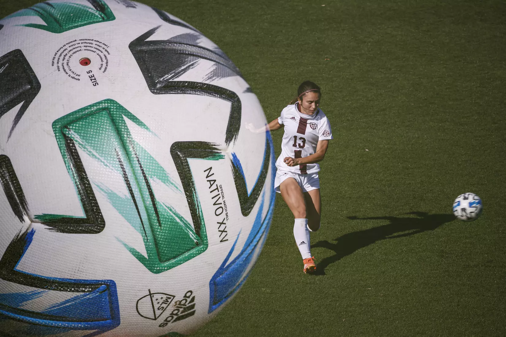 STARKVILLE, MS - March 20, 2021 - The Mississippi State Bulldogs take on Troy at the MSU Soccer Field in Starkville, MS. Photo By Chamberlain Smith