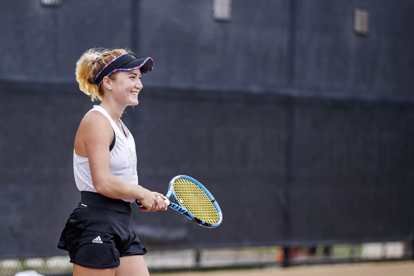 STARKVILLE, MS - MARCH 27, 2021 - Tamara Racine before the match between the Florida Gators and the Mississippi State Bulldogs at the AJ Pitts Tennis Centre in Starkville, MS. Photo By Sarah Triplett