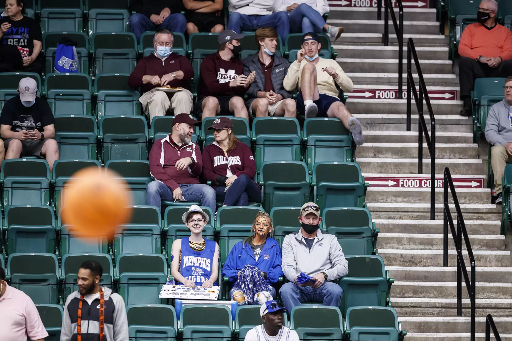 FRISCO, TX - March 28, 2021 - During the NIT Championship Game between the Mississippi State Bulldogs and the Memphis Tigers at Comerica Center in Frisco, TX. Photo By Chamberlain Smith