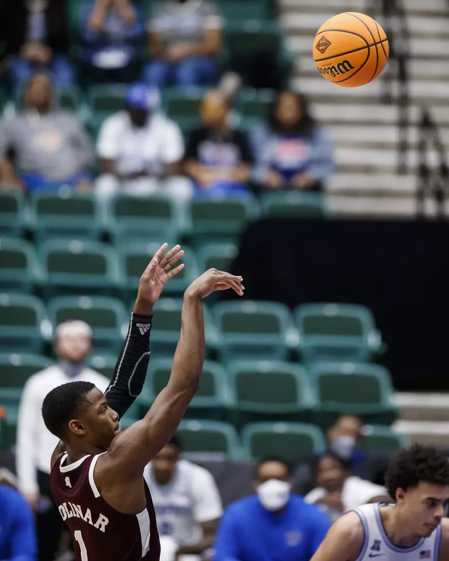 FRISCO, TX - March 28, 2021 - During the NIT Championship Game between the Mississippi State Bulldogs and the Memphis Tigers at Comerica Center in Frisco, TX. Photo By Chamberlain Smith