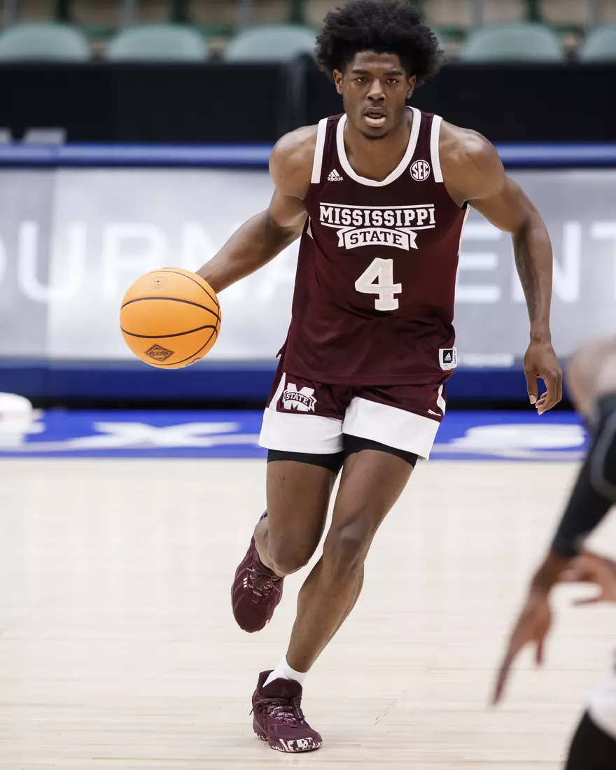 FRISCO, TX - March 28, 2021 - During the NIT Championship Game between the Mississippi State Bulldogs and the Memphis Tigers at Comerica Center in Frisco, TX. Photo By Chamberlain Smith