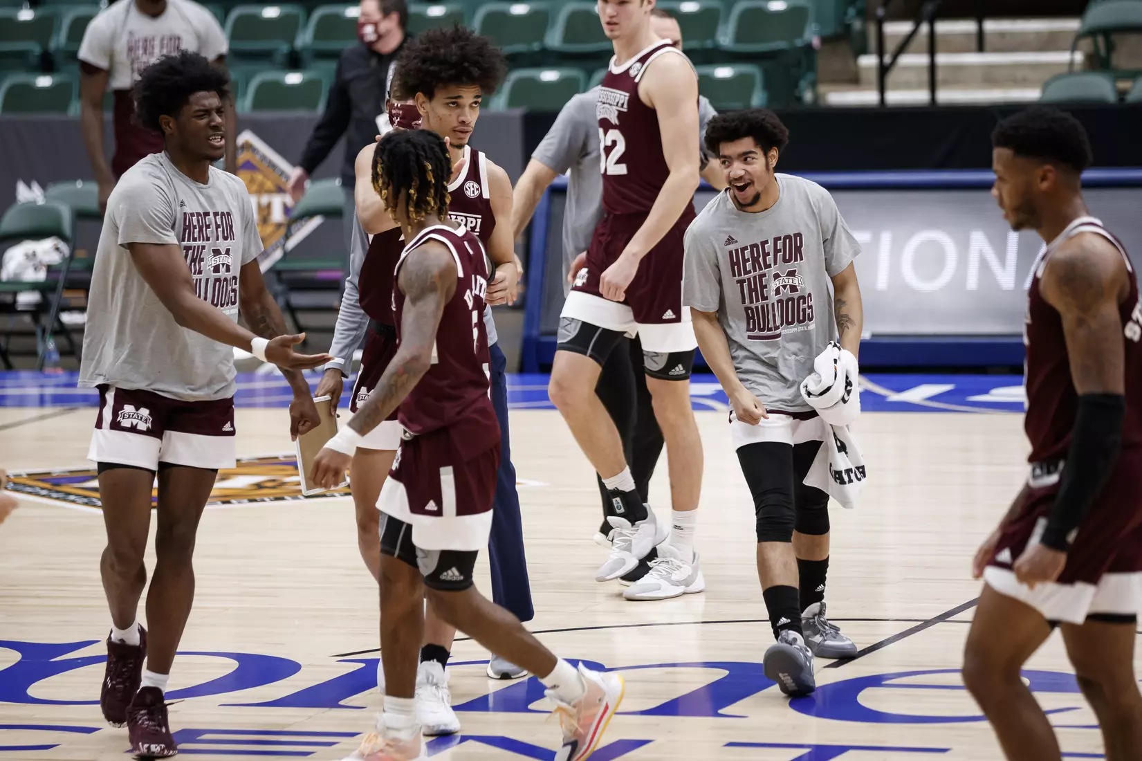 FRISCO, TX - March 28, 2021 - During the NIT Championship Game between the Mississippi State Bulldogs and the Memphis Tigers at Comerica Center in Frisco, TX. Photo By Chamberlain Smith