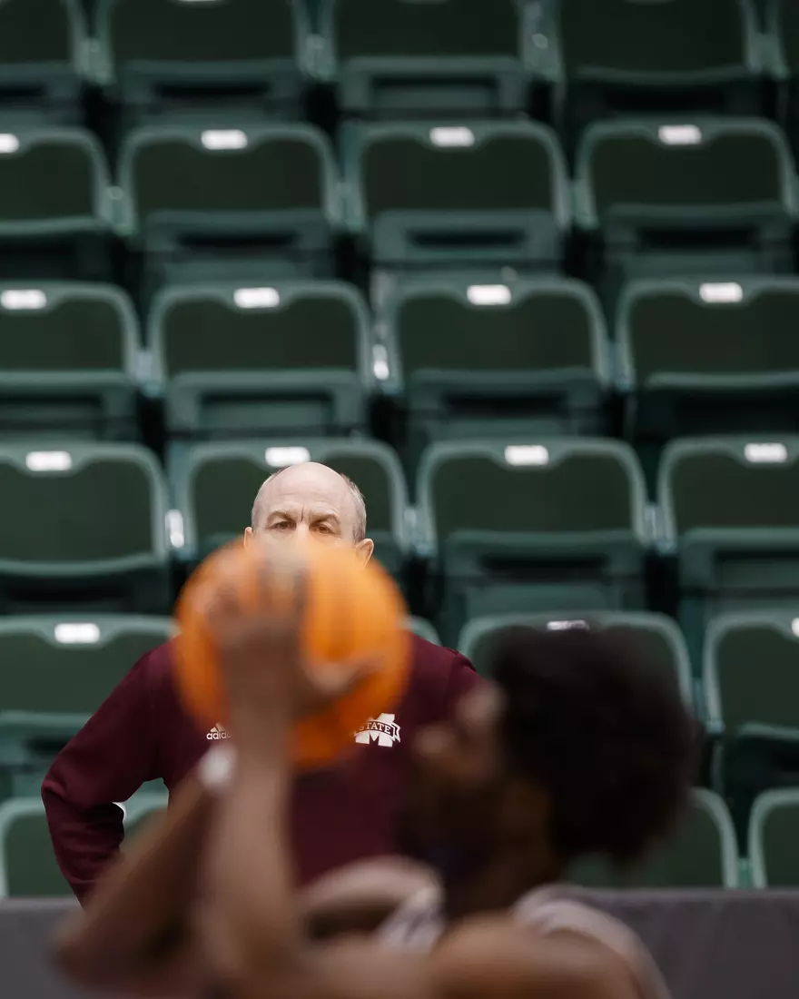 FRISCO, TX - March 28, 2021 - During the NIT Championship Game between the Mississippi State Bulldogs and the Memphis Tigers at Comerica Center in Frisco, TX. Photo By Chamberlain Smith
