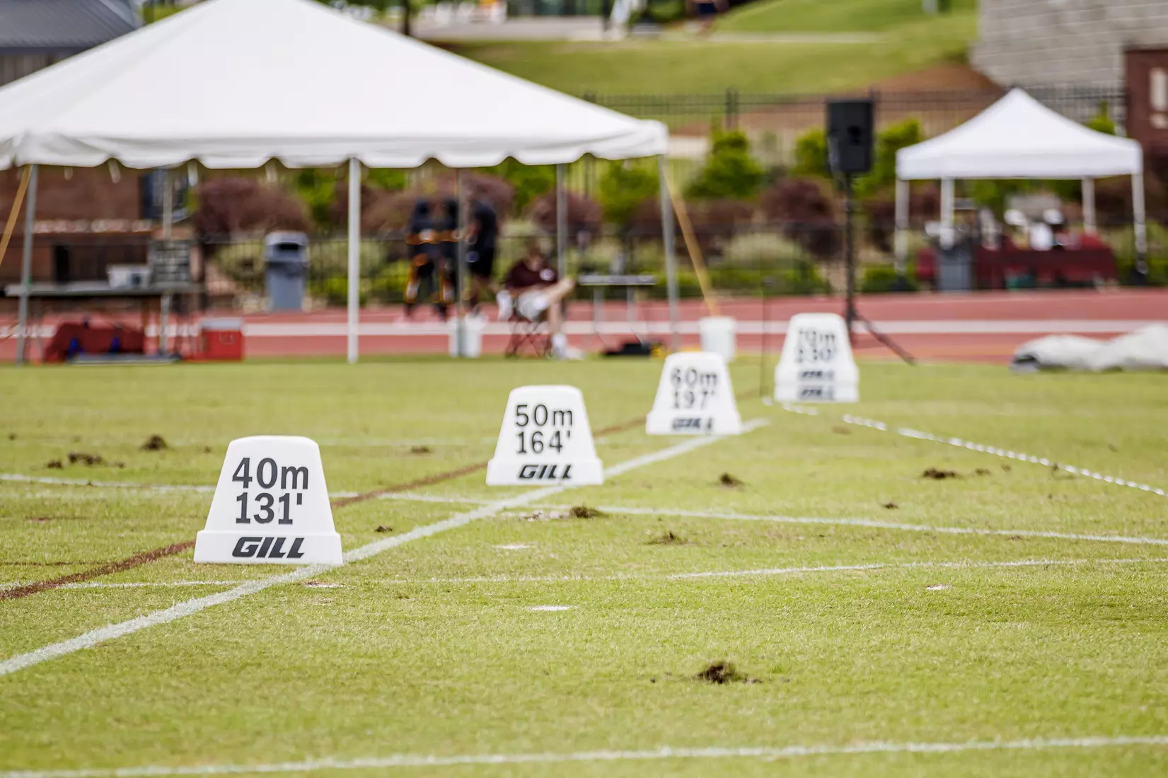STARKVILLE, MS - APRIL 30, 2021 - Mississippi State Markers during the Maroon and White Invite at the Mike Sanders Track Complex in Starkville, MS. Photo By Laura Parsley