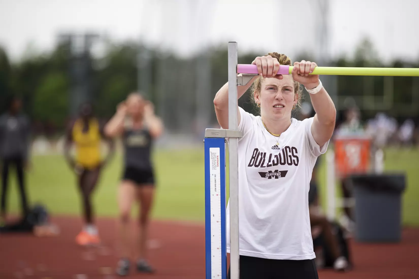 STARKVILLE, MS - April 30, 2021 - The Mississippi State Bulldogs compete in the Maroon and White Invite at the Mike Sanders Track Complex in Starkville, MS. Photo By Chamberlain Smith