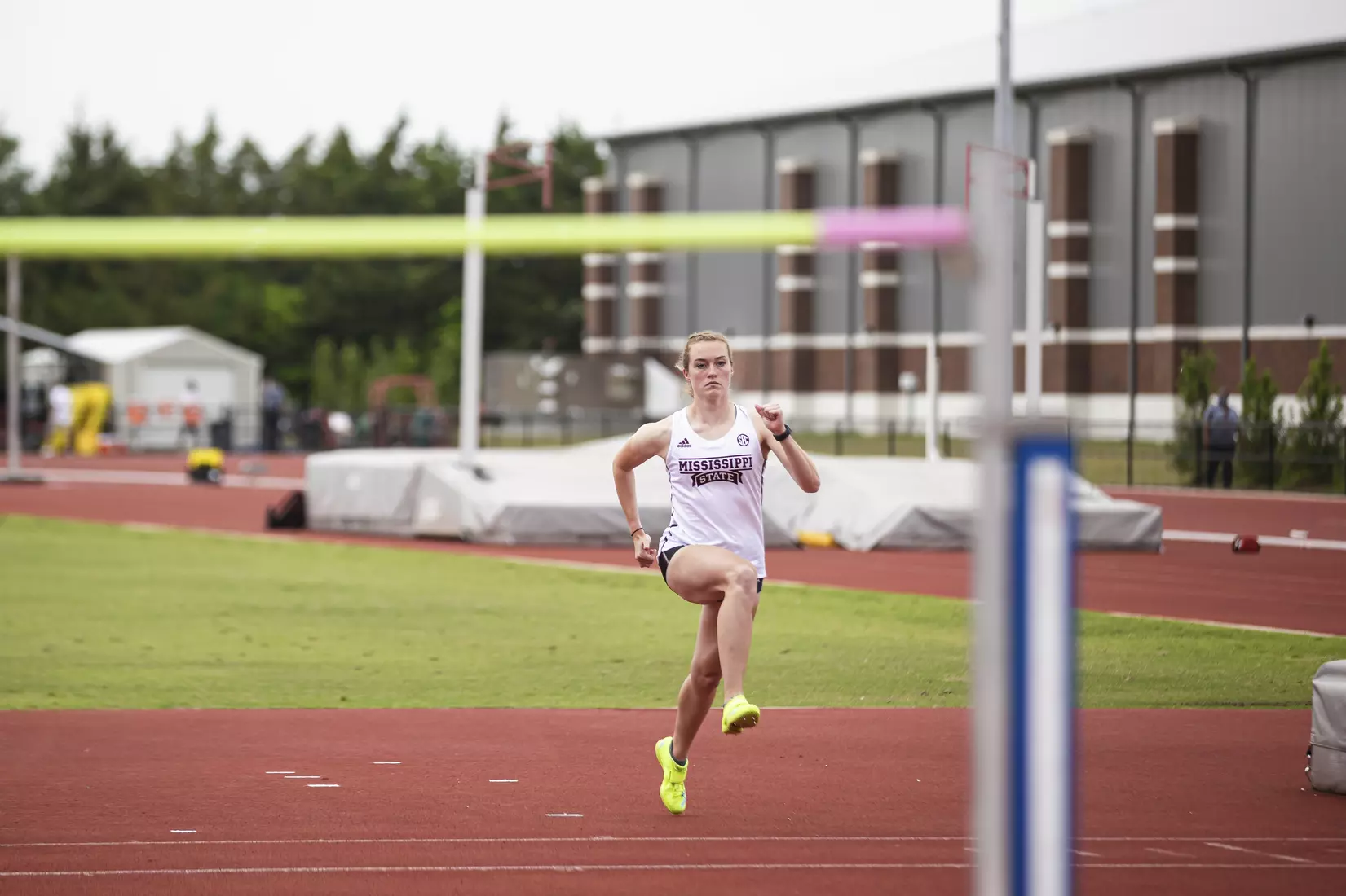 STARKVILLE, MS - April 30, 2021 - The Mississippi State Bulldogs compete in the Maroon and White Invite at the Mike Sanders Track Complex in Starkville, MS. Photo By Chamberlain Smith