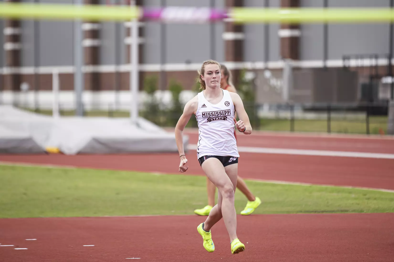 STARKVILLE, MS - April 30, 2021 - The Mississippi State Bulldogs compete in the Maroon and White Invite at the Mike Sanders Track Complex in Starkville, MS. Photo By Chamberlain Smith